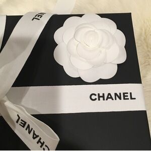 AUTHENTIC Chanel white camellia flower sticky back Set of 2